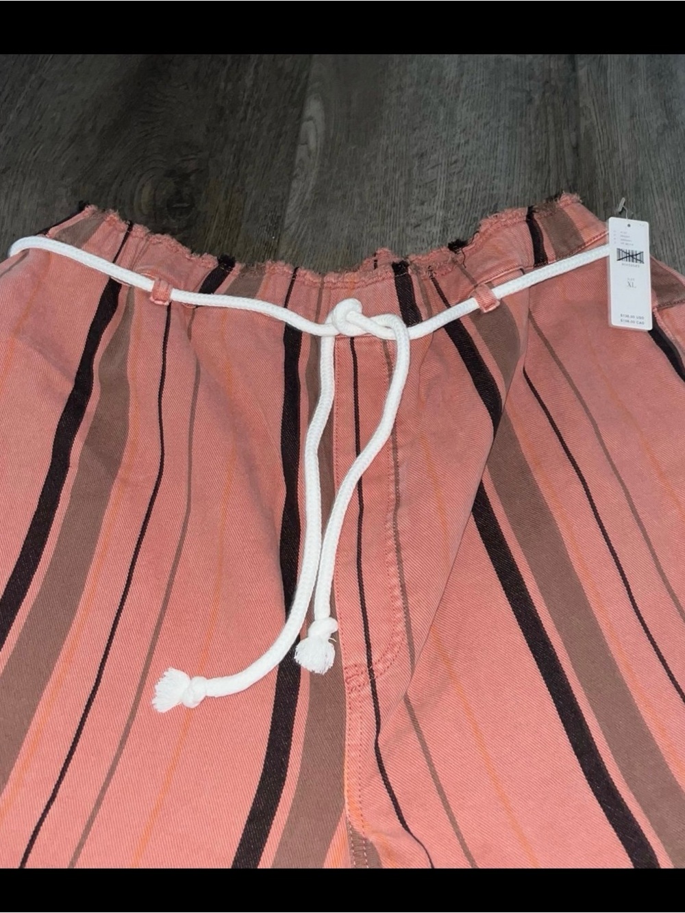 NWT Anthropologie PILCRO Cropped PJ Wide-Leg Jeans Striped Oversized XL - Picture 5 of 12